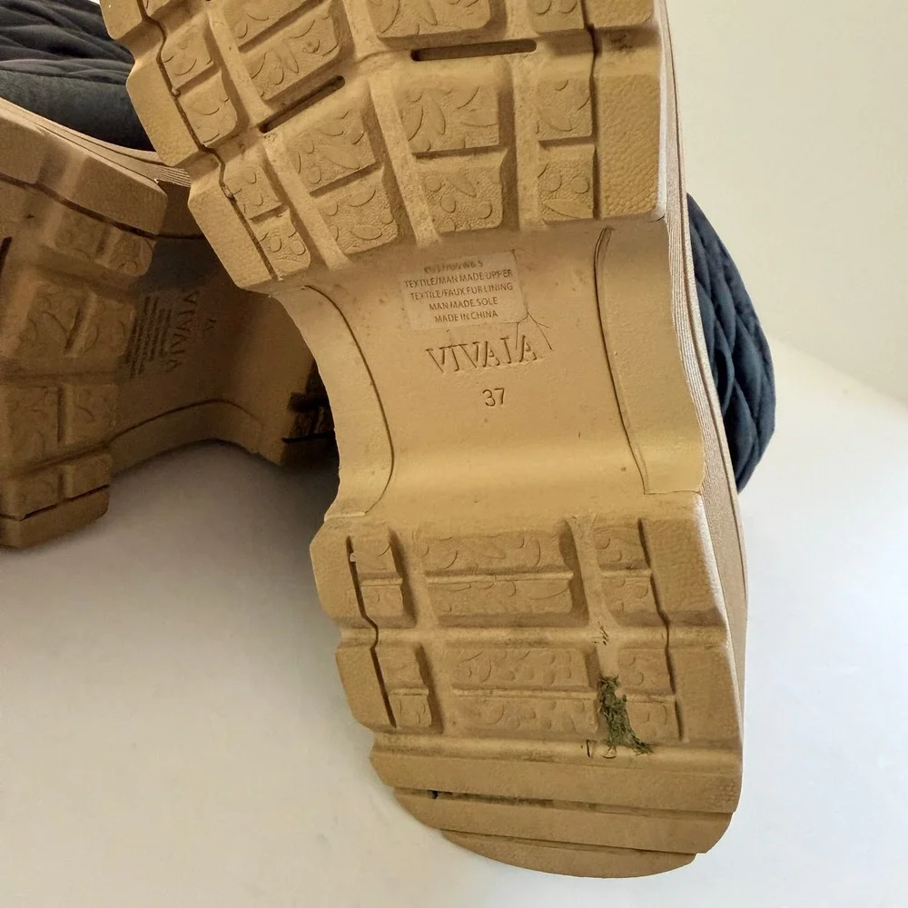 Vivaia Theo Quilted Waterproof PufferTherm Mid-Calf Boots Womens 6.5 EU 37 Warm